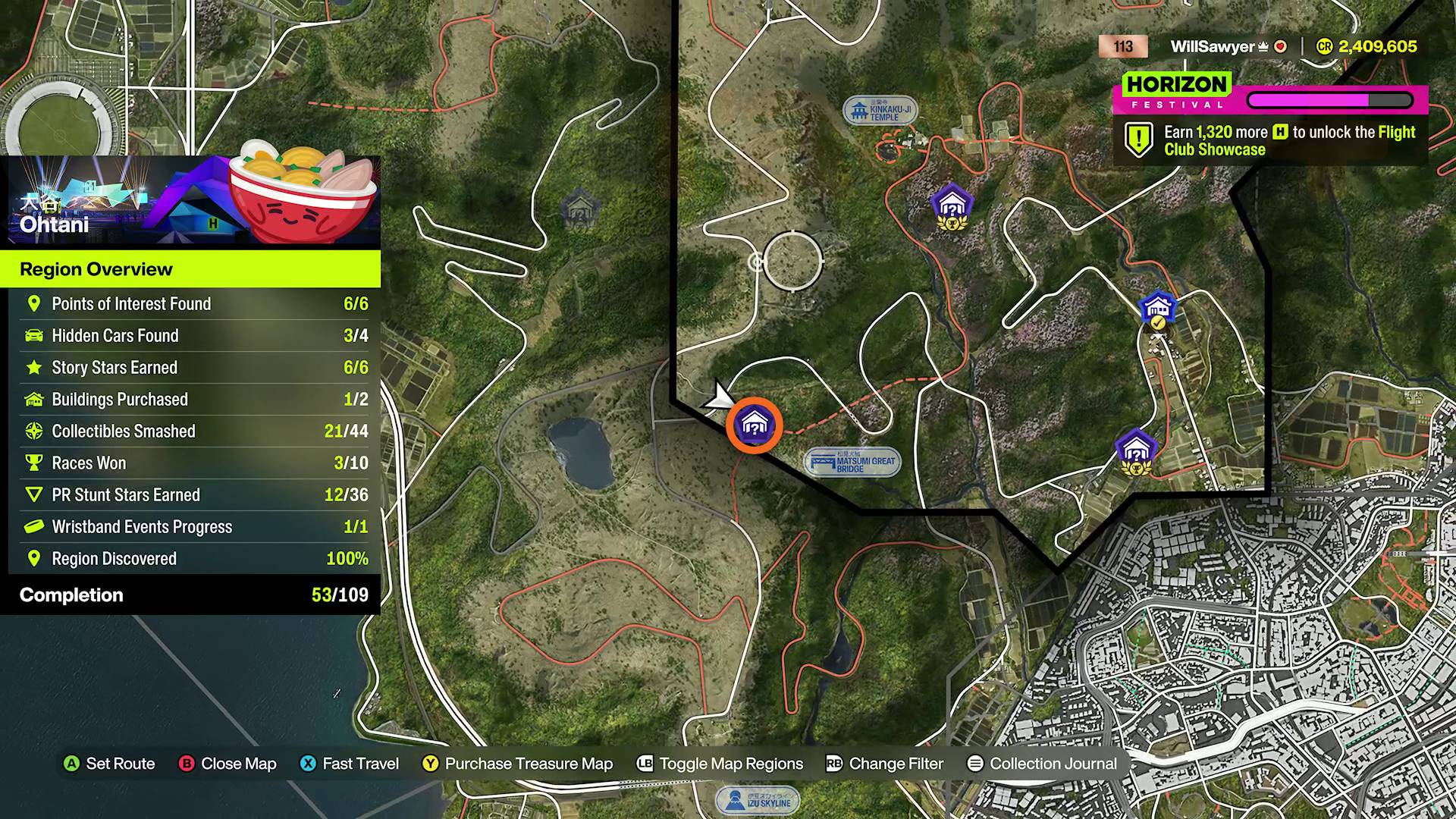 Map reference for the 2009 Lexus IS F Barn Find in Ohtani